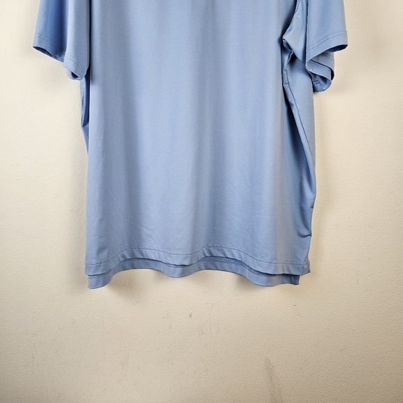 Peter Millar Summer Comfort USGA Short Sleeve Solid Sky Blue Polo Knit Shirt XL - Picture 2 of 9